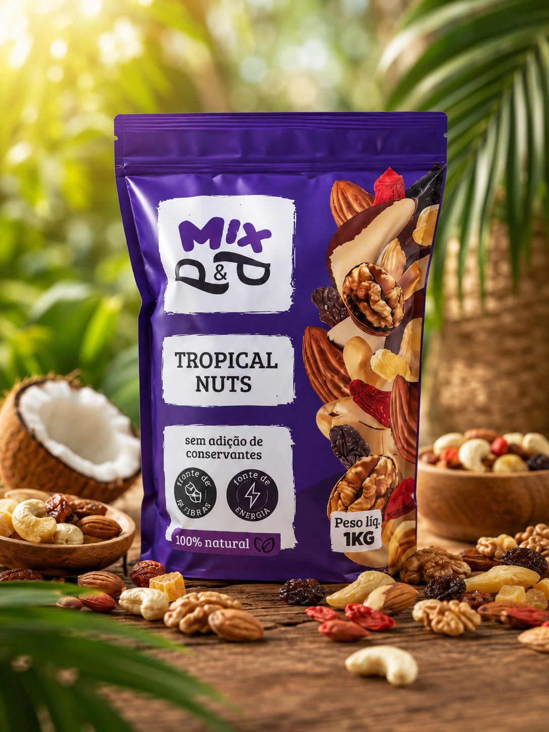 Mix Nuts Tropical em ambiente natural
